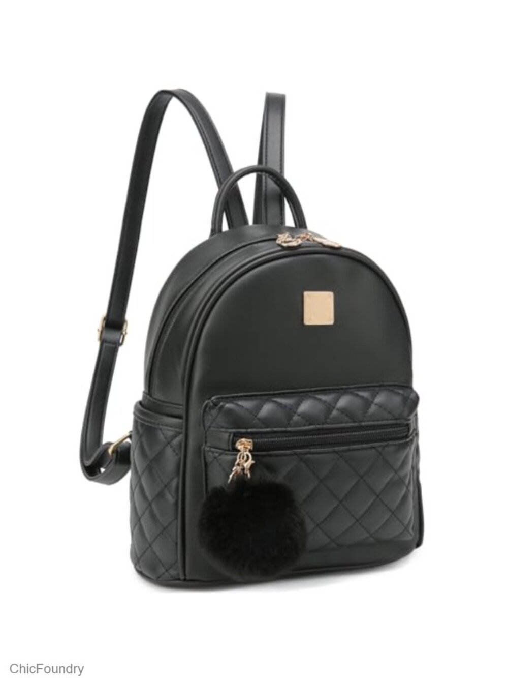 Mini Plaid Vegan Leather Backpack Purse for Women Girls